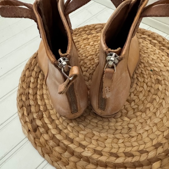 Free People We The Free Wesley Leather Ankle Boots Papaya Tan  6.5 - Picture 6 of 10